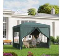 Outsunny Pop-Up Gazebo 3x3m - Party Canopy with Storage Bag, Green