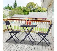 Outsunny Rattan Bistro Set - Black | TJ Hughes