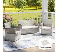 Outsunny 3Pcs Rattan Garden Seat Cushions Pads For Patio Furniture