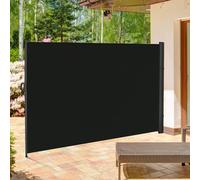 Outsunny 3X1.6M/3X1.8M/3X2M Retractable Side Awning Screen Fence Patio Privacy Divider In Black Black