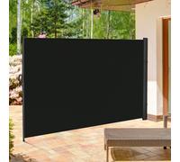 Outsunny 3x2M Retractable Side Awning Screen Fence Patio Privacy Divider Black - 300 L x 160 H cm