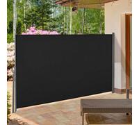 Outsunny 3X1.6M Retractable Side Awning Screen Fence Patio Privacy Divider Black