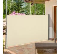 Outsunny 3x1.6M Retractable Side Awning Screen Fence Patio Privacy Divider Cream