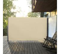 Outsunny 3X1.8M Retractable Side Awning Screen Fence Patio Privacy Divider Cream