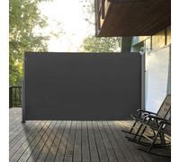 Outsunny 3x1.8M Retractable Side Awning Screen Fence Patio Privacy Divider Grey