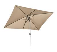 Outsunny 3x2m Patio Parasol Garden Umbrellas Canopy with Aluminum Tilt Crank Rectangular Sun Shade Steel