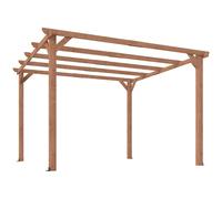 Outsunny 3X3 M Garden Wooden Pergola Gazebo Grape Trellis, Maple Wood-Effect In Natural Natural