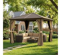 Outsunny 3x3(m) Hardtop Gazebo Outdoor Shelter with Aluminium Frame