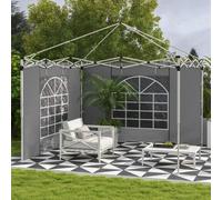 Outsunny Pop-Up Gazebo Side Panels 3x3m/3x6m Replacement 2-Pack Light Grey