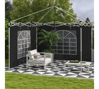 Outsunny 3X3(M) Or 3X6M Pop Up Gazebo Side Panels Replacement, 2 Pack In Black Black