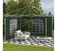 Outsunny 3x3(m) or 3x6m Pop Up Gazebo Side Panels Replacement, 2 Pack, Black - Green - Oxford - 295W x 195Hcm
