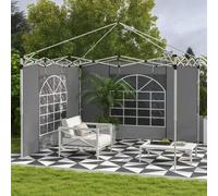 Outsunny 3x3(m) or 3x6m Pop Up Gazebo Side Panels Replacement, 2 Pack, Grey