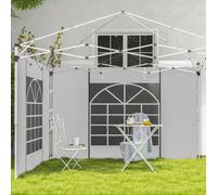 Outsunny 3x3(m) or 3x6m Pop Up Gazebo Side Panels Replacement, 2 Pack, White