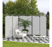 OUTSUNNY 2 Pack Side Panels for 3x3(m) or 3x6m Pop Up Gazebo with Zipped Doors in Light Grey Outsunny Light Grey