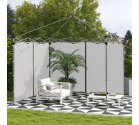 Outsunny 3X3(M) Or 3X6M Pop Up Gazebo Side Panels With Zipped Doors, Grey