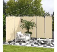 Outsunny 3x3(m) or 3x6m Pop Up Gazebo Side Panels - with Zipped Doors - Beige | TJ Hughes