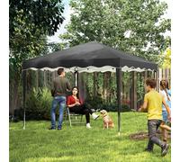 OUTSUNNY 3x3(m) Pop Up Gazebo Canopy Portable Tent Event Shelter with Carry Bag in Black Outsunny Black