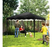 Outsunny 3x3(m) Pop Up Gazebo Marquee Tent for Garden w/ Carry Bag Black - Black - Steel, Oxford Cloth - 295cm x 295cm x 260cm