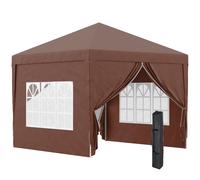Outsunny Heavy Duty Pop Up Gazebo Marquee Party - Coffee, Brown