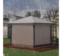 Outsunny 3x3m Gazebo Protective Cover Waterproof PVC Rain and Wind Shield for 300x300cm Canopies (84C-426V00CR)