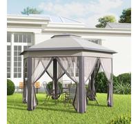 Outsunny Hexagonal Pop Up Gazebo 3x4m