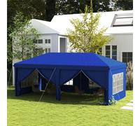 OUTSUNNY 3x6m Pop Up Gazebo Canopy Marquee w/ Carry Bag, Blue Outsunny Blue