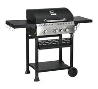 Outsunny 4+1 Burner Propane Gas Barbecue Grill with Thermometer, Bottle Opener