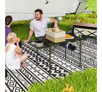 Outsunny 4.5Ft Portable Folding Table, Height Adjustable In Black