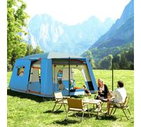 Outsunny 4-6 Man Camping Tent with 2 Bedroom, 3000mm Waterproof, Blue