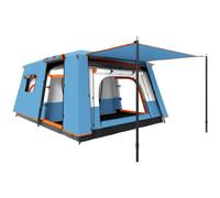 Outsunny 4-6 Man Camping Tent with 2 Bedroom, 3000mm Waterproof, Blue