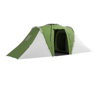 Alfresco 4-6 Man Camping Tent with 2 Bedroom and Living Area, Green, White, none