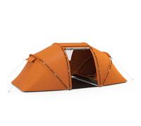 Outsunny 4-6 Persons Camping Tent Dome Family Travel Group Hiking Room Fishing, Orange