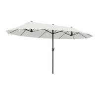 Outsunny Sun Umbrella Canopy Double-Sided Crank Sun Shade Shelter 4.6M In Beige Beige