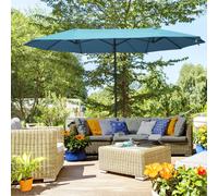 Outsunny 4.6M Garden Patio Umbrella Canopy Parasol Sun Shade w/o Base Blue