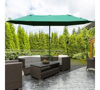 Outsunny 4.6m Double Parasol (base not included) - Green, Green