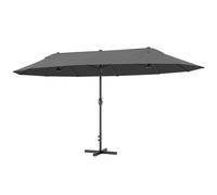 Outsunny 4.6M Garden Patio Umbrella Canopy Parasol Sun Shade W/o Base In Grey Grey