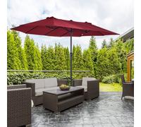 Outsunny 4.6M Garden Patio Umbrella Canopy Parasol Sun Shade W/o Base In Red Red