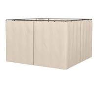 Outsunny 4 Pack Replacement Gazebo Curtains Privacy Panel for Most 3 x 3m Gazebo Canopy Pavillion Outdoor Shelter Sidewalls Accessories Beige Beige