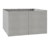 Outsunny 4 Pack Replacement Gazebo Curtains Privacy Panel for Most 3 x 4m Gazebo Canopy Pavillion Outdoor Shelter Sidewalls Accessories Light Grey Light Grey