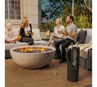 OUTSUNNY 4 PCS Fireplace Companion Set, Metal Fireside Companion Set, Black Outsunny Black