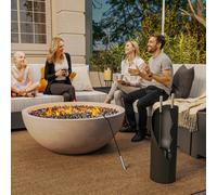 Outsunny 4 PCS Fireplace Companion Set - Metal Fireside Companion Set - Silver | TJ Hughes