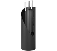 OUTSUNNY 4 PCS Fireplace Companion Set, Metal Fireside Companion Set, Black Outsunny Black