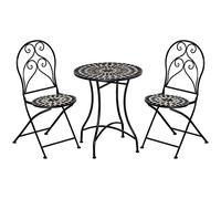 OutSunny Table and Chairs set Ceramic Tile,Metal 84B-647