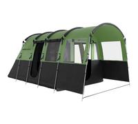 Outsunny 4-Person Camping Tent, Waterproof Family Tent, Tunnel Design, 4 Large Windows, Sleeping Cabins 3000mm Water Column Green