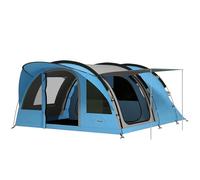 Outsunny 4 Person Easy Setup Family Camping Tent, 2 Rooms, Sky Blue & Grey