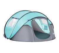 Outsunny 4 Person Pop Up Camping Tent With Vestibule Weatherproof Cover