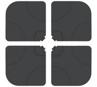 Outsunny 4 Pieces Parasol Base Stand Weights for Banana Hanging Cantilever Umbrella, Water and Sand Filled, Up to 72kg, Black Black