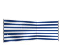 Outsunny 4 Pole Camping Windbreaks, Beach Wind Shield Shelter with Carry Bag and Steel Poles, Outdoor Caravan Privacy Shield, 540cm x 150cm, Dark Blue