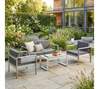 Outsunny 4 Seater Aluminium Garden Furniture Sofa Set with Olefin Cushions