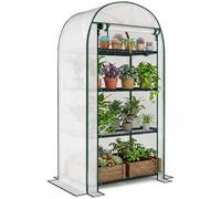 Outsunny 4 Tier Mini Greenhouse for Outdoor Portable 80 x 49 x 160cm White